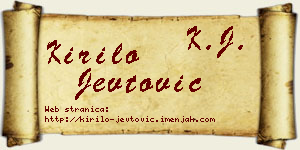 Kirilo Jevtović vizit kartica